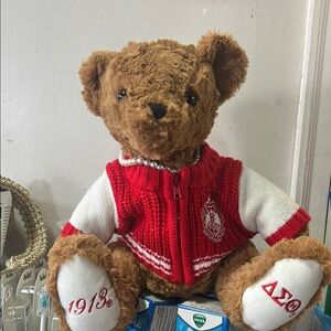 New Delta Sigma Theta Teddy Bear with Red Sweater